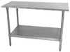 Advance Tabco TT-303-X 30" x 36" Work Table with Galvanized Undershelf