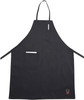 Winco BA-PBK Full-Length Bib Apron - Black