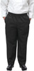 Winco UNF-2KL Black Chef Pants Relaxed Fit