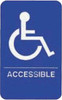 TableCraft 695632 6" x 9" Accesible Plastic Sign with Handicapped Symbol