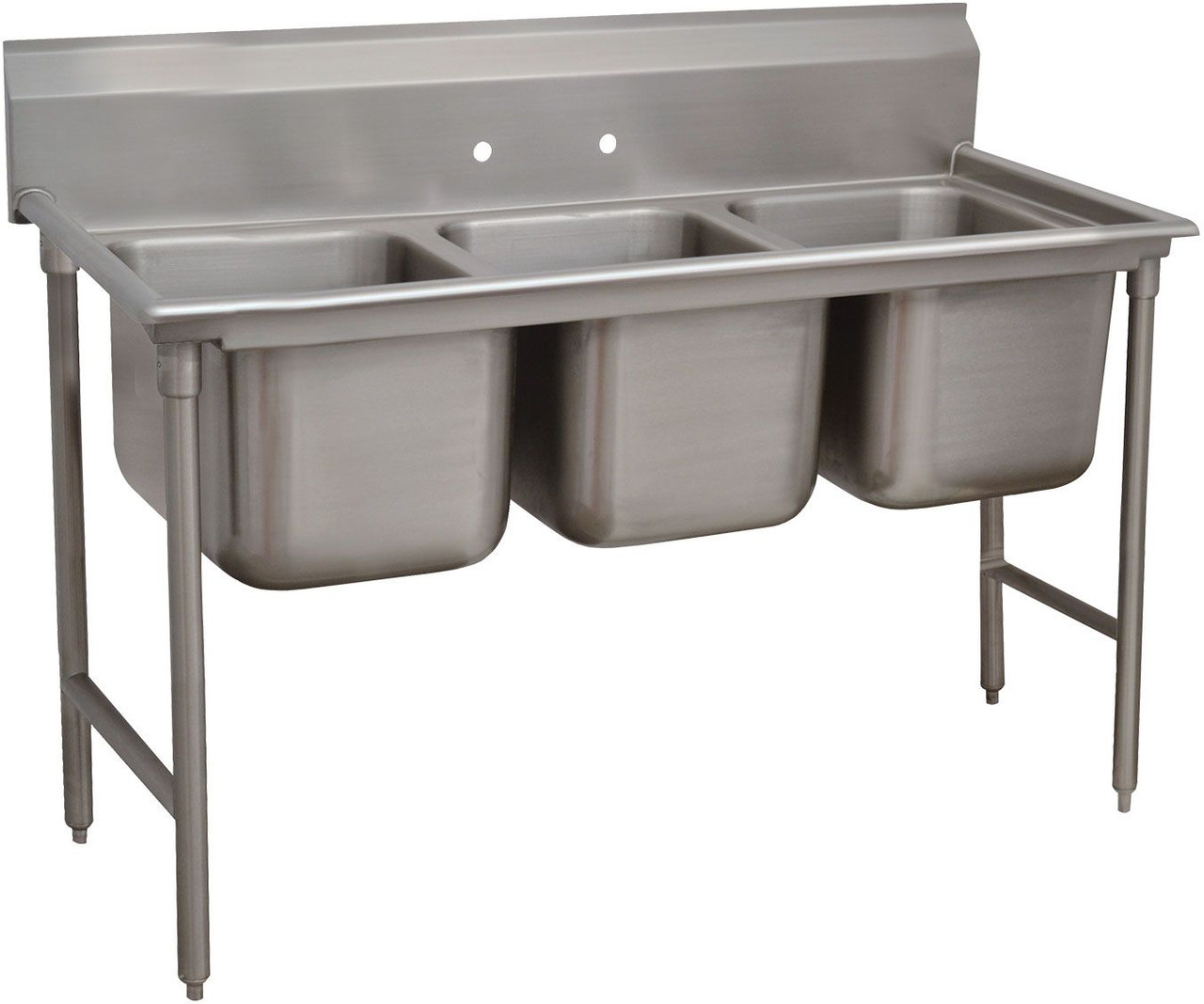 Advance Tabco T9-3-54-X 3 Compartment Dish Sink 20"x 16"x12