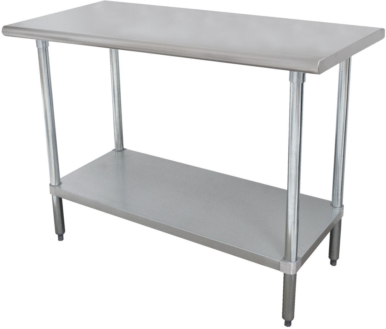 Advance Tabco SLAG-306-X 30" x 72" S/S Worktable - Backsplash - Shelf