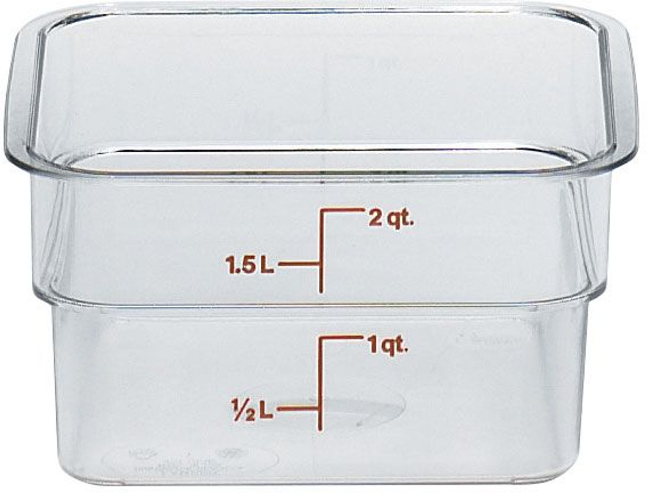 Cambro Set of 3 Square Food Storage Containers with Lids, 2 Quart