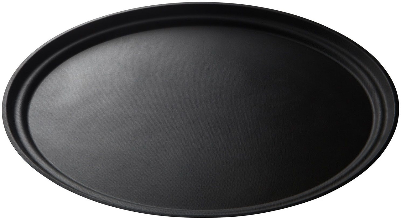 Cambro 2900CT110 Oval Camtread Tray - Black - 29" x 24"