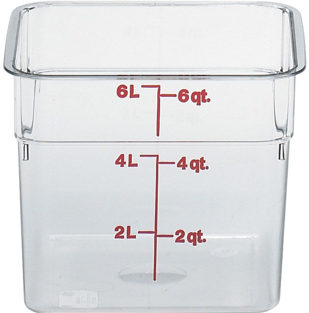 Cambro 4SFSCW135 Clear Square Container, 4 Quart