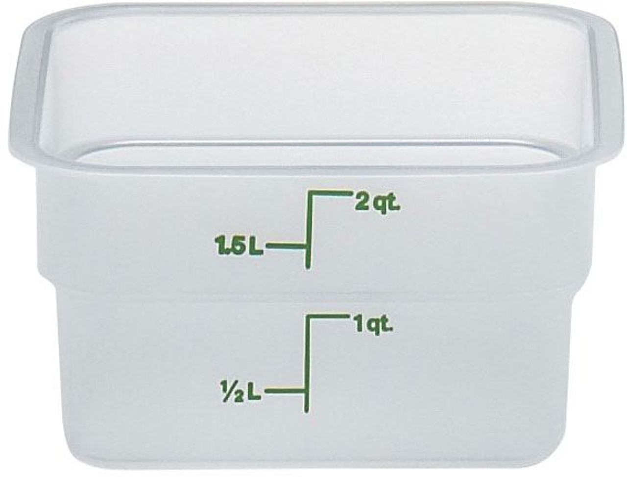 Cambro 2SFSPP190 2 Quart Square Translucent Food Storage Container