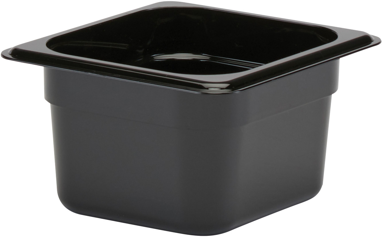 Cambro 64CW110 1/6 Size Food Storage Pan 4" Deep - Black