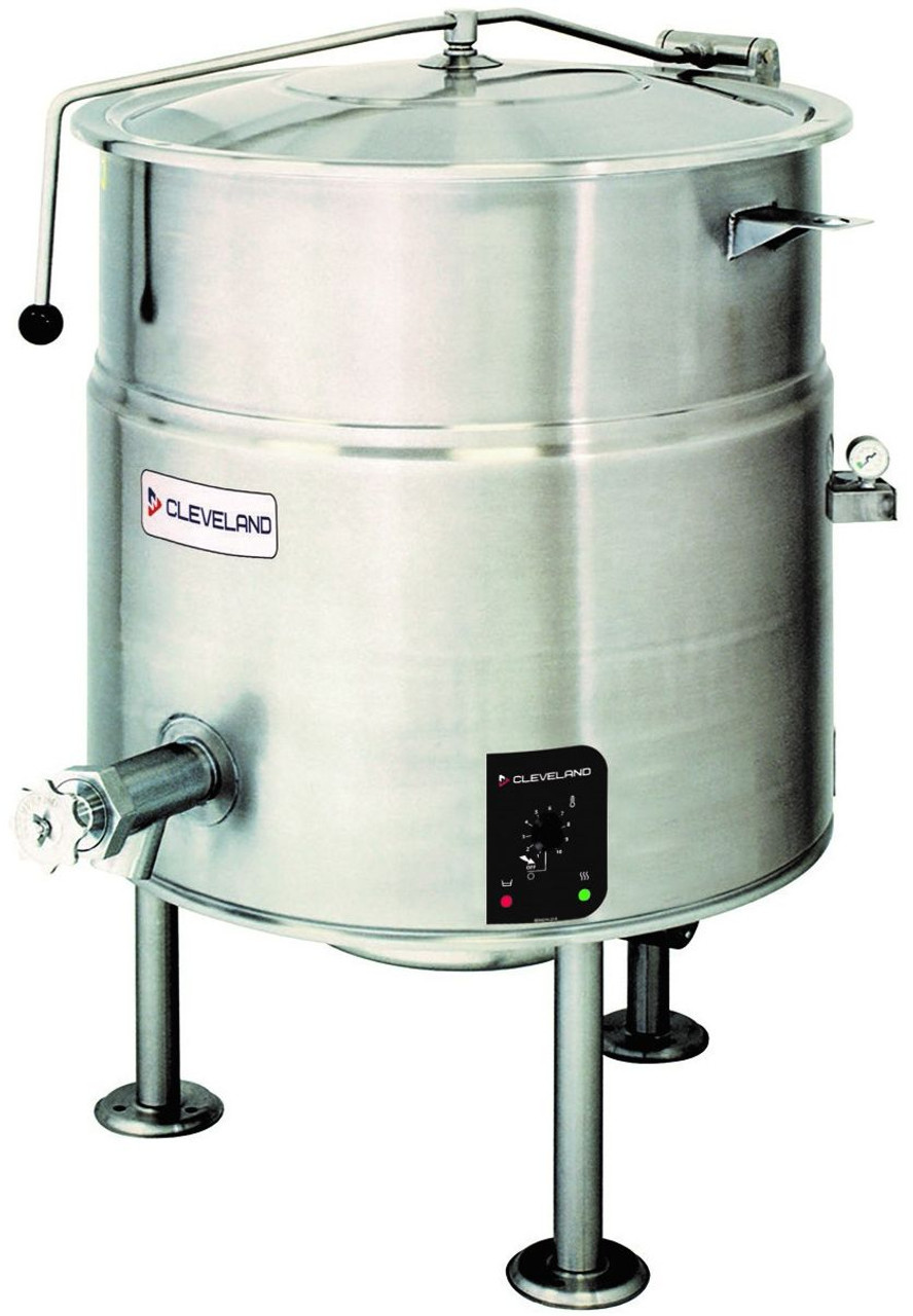 Cleveland KEL80 80 Gal. Stationary Steam Kettle - 2/3 Steam Jacket