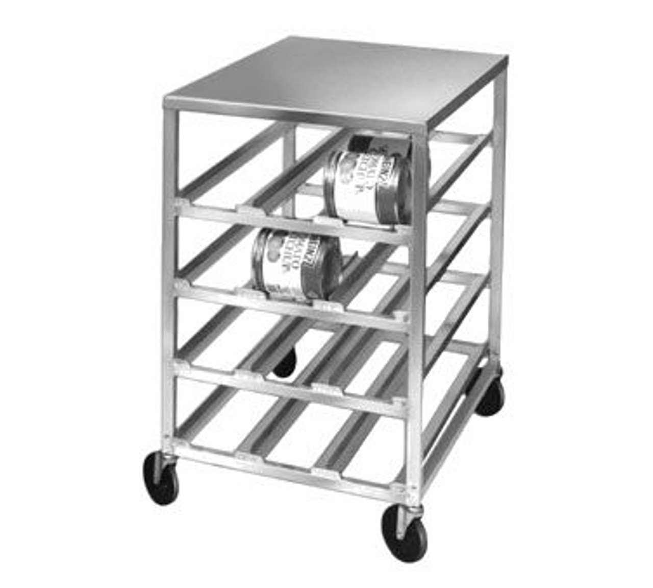 Channel CSR-3MS Can Storage Rack holds 54 #10 Cans - Stainless Worktop