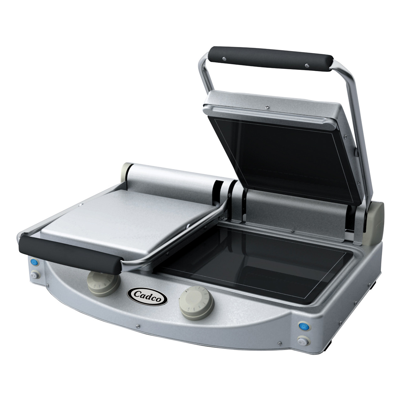 Cadco CPG-20F Double Glass-Ceramic Panini Grill - Smooth Top