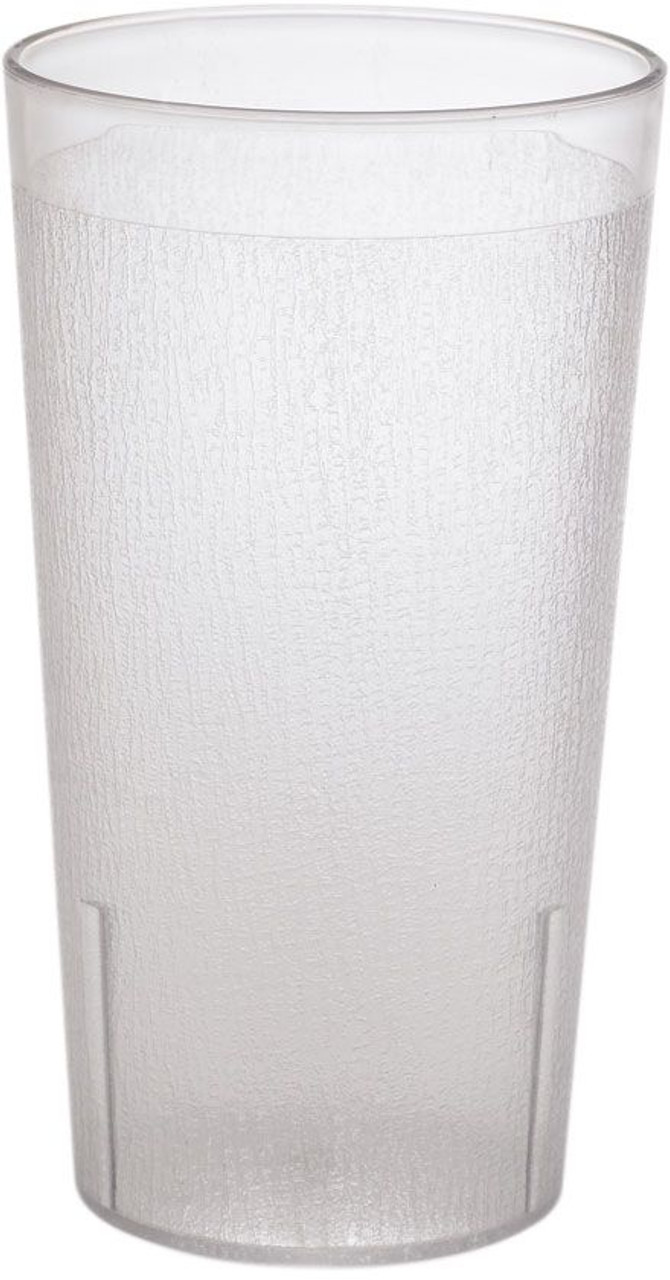 Cambro 1600P152 16 oz Pebbled Plastic Tumbler - Clear