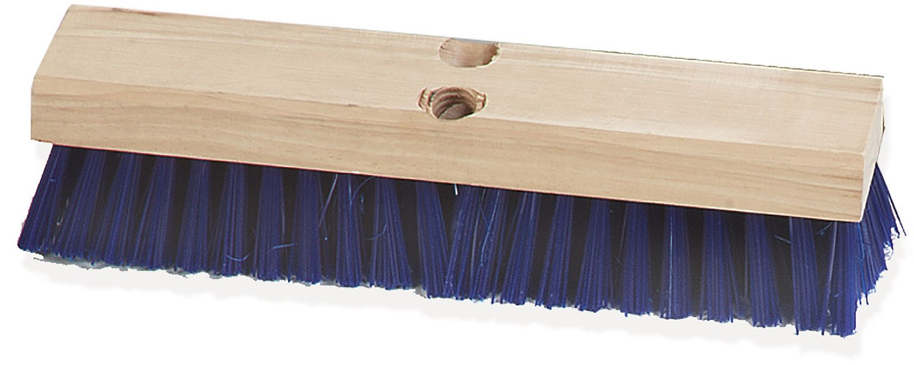 Carlisle 3627514 12" Deck Brush - Blue Stiff Bristles