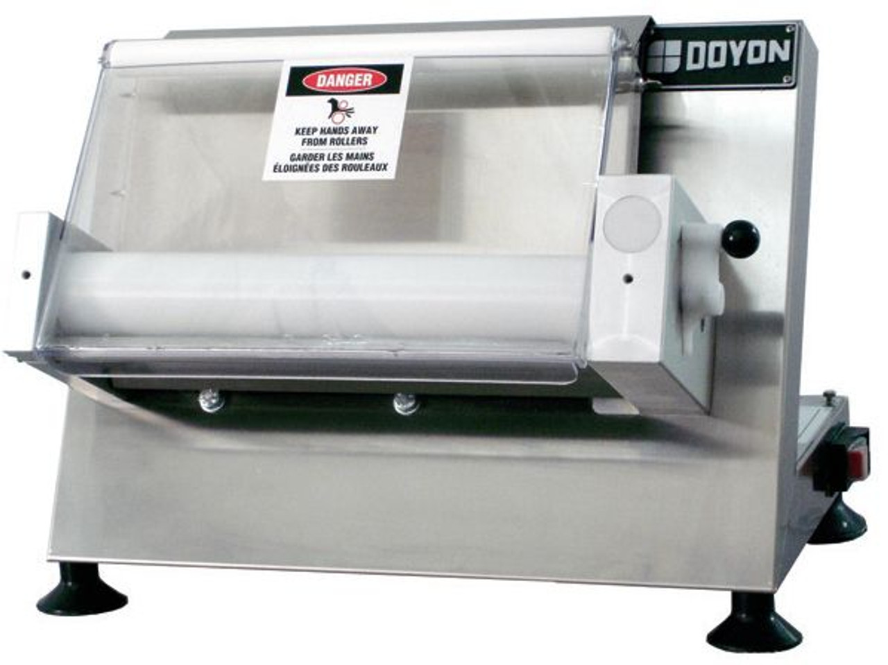 Arcobaleno ASC320 Enza 12 1/2 Countertop Dough Sheeter with 2 Dough Feed  Openings - 120V, 1/2 hp