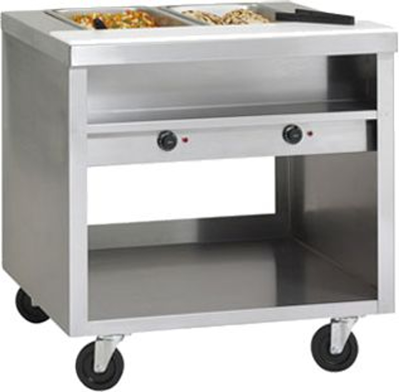 Delfield EHEI74C 74" Electric 5 Well Steam Table - Casters
