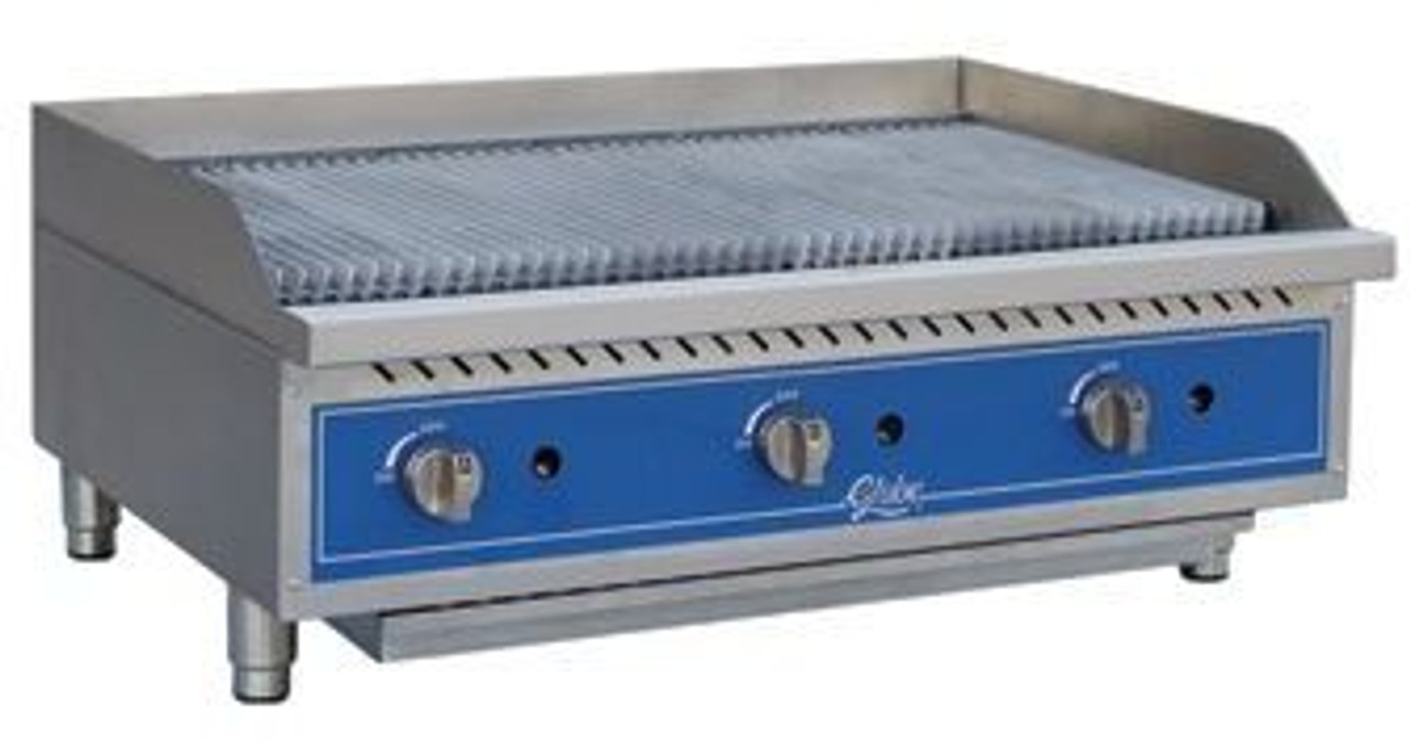 Globe GCB36G-RK 36" Charbroiler with Rock Heat