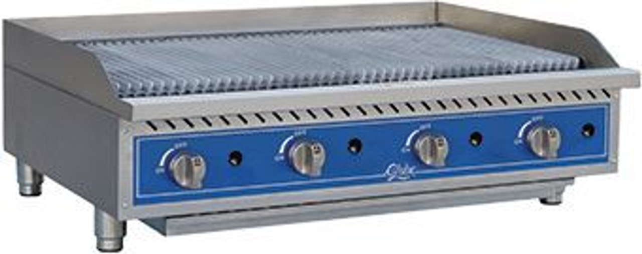 Globe GCB48G-RK 48" Charbroiler with Rock Heat