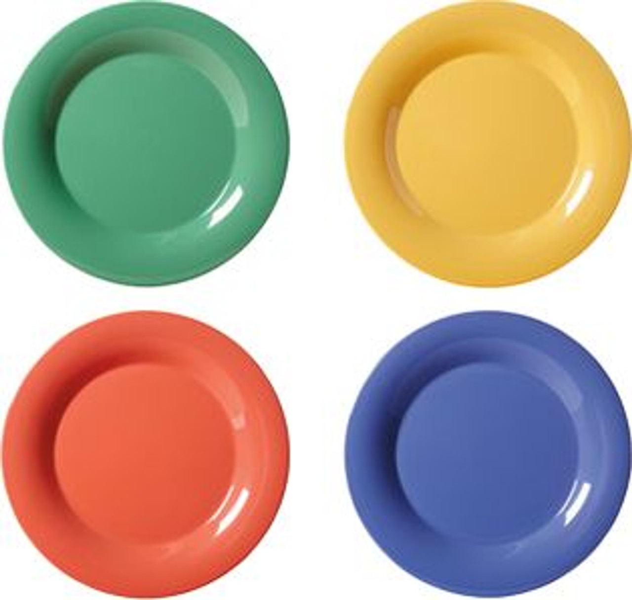 GET WP-6-MIX Mardi Gras 6 1/2" Wide Rim Plate GET WP-6-MIX Mardi Gras 6 1/2" Wide Rim Plate
