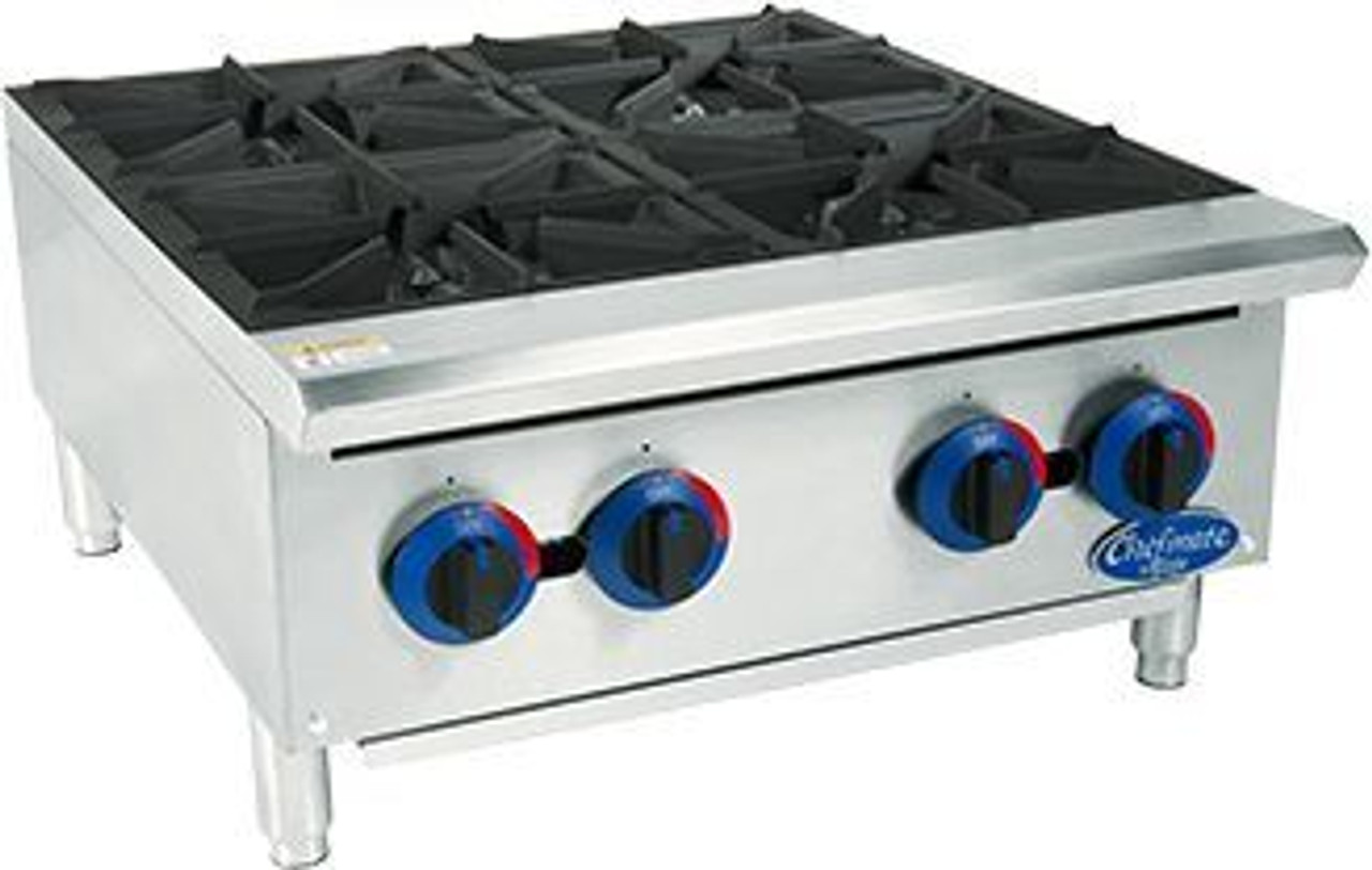 Gas Countertop Hot Plate | Model HDHP2430G | Four Burners | Wells