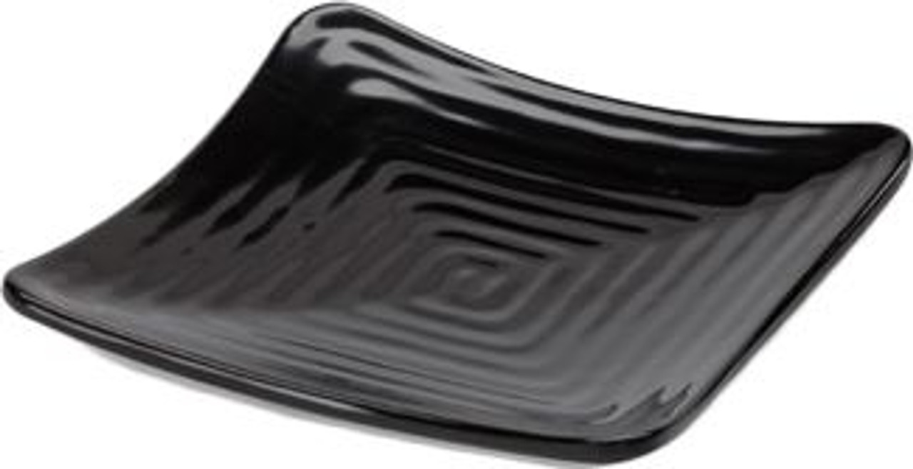 GET ML-65-BK Milano Square Plate 13 3/4"