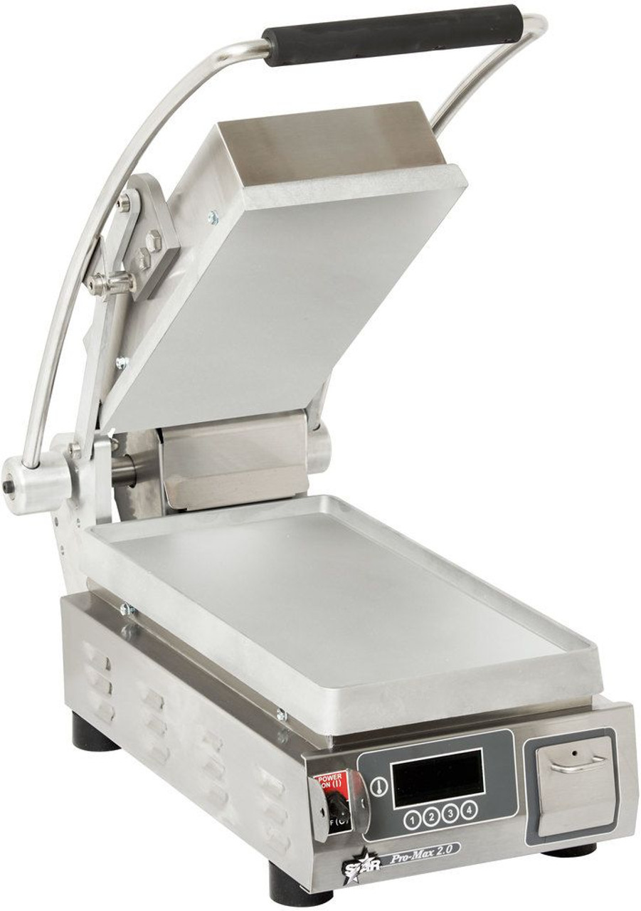 Star PST7EA-120V Promax Panini Grill 10" x 10" - Aluminum - Electronic Timer - Smooth Cooking Surface Star PST7EA-120V Promax Panini Grill 10" x 10" - Aluminum - Electronic Timer - Smooth Cooking Surface