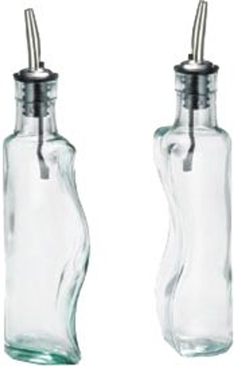 TableCraft 918 Gemelli Embracing Olive Oil Bottles with Pourers (Set of 2)