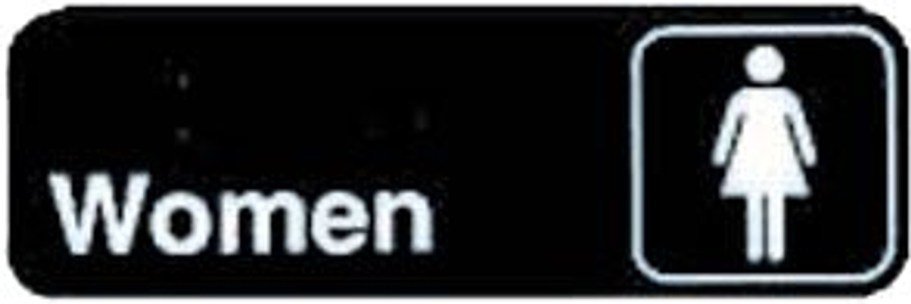 TableCraft 394516 Sign - Women - 3" x 9" - Black