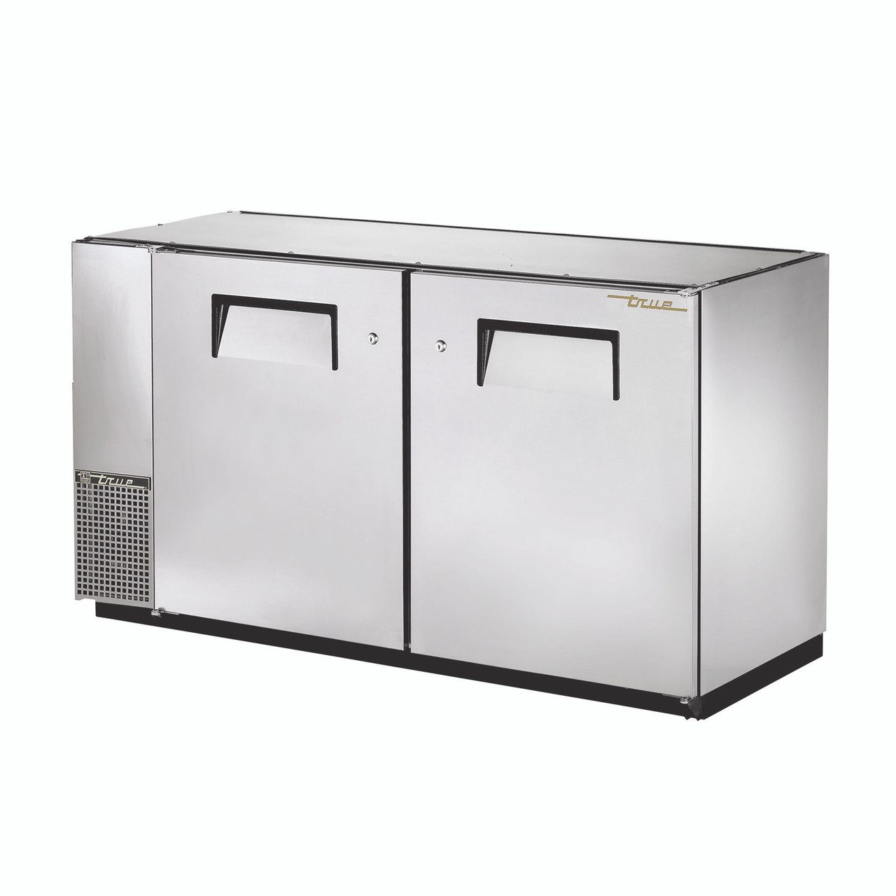 True Manufacturing TBB-24GAL-60-S-HC Back Bar Cooler Stainless Exterior, and Galvanized Top - 2 Door - 60" Wide - 24" Deep