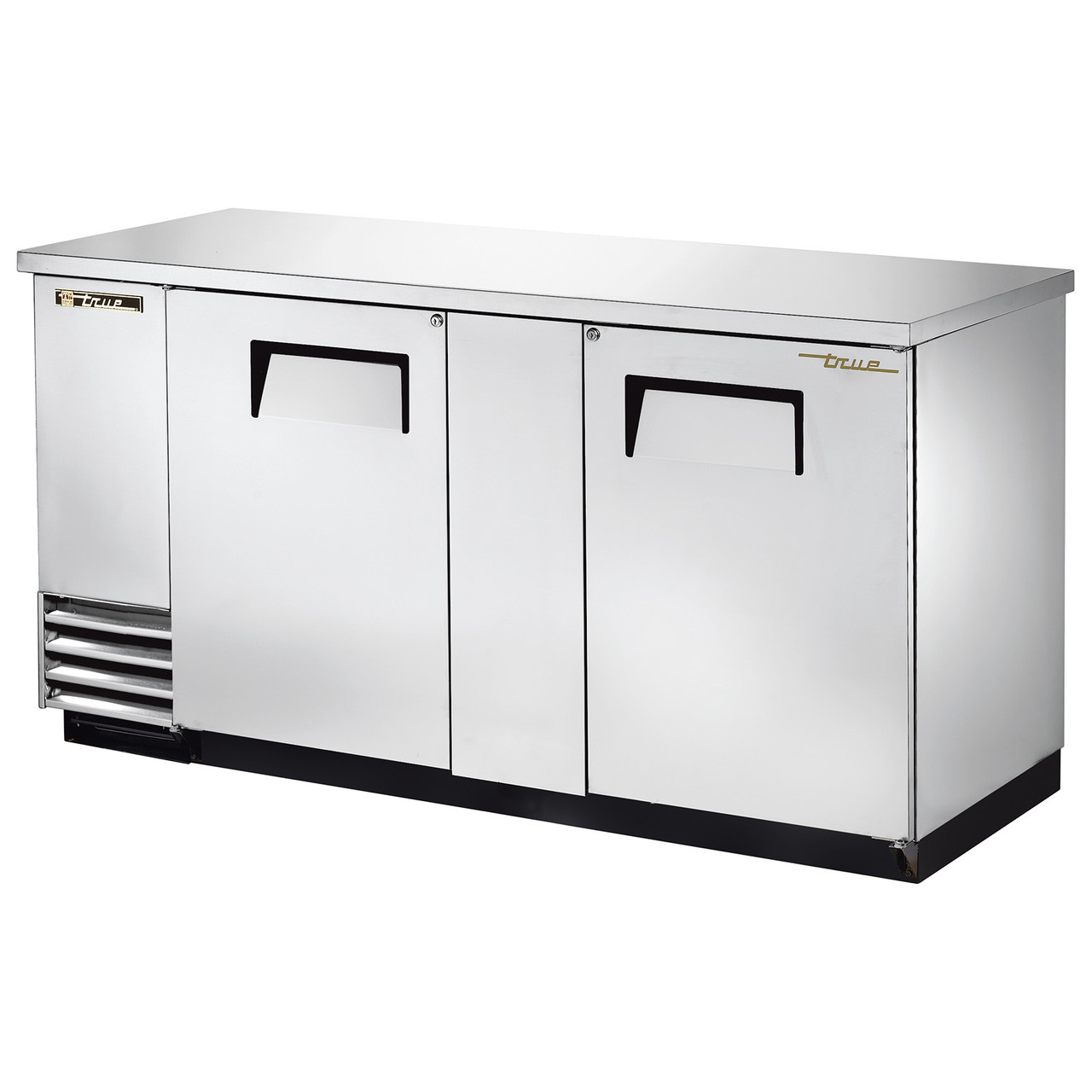 True Manufacturing TBB-3-S-HC Back Bar Cooler  - 2 Doors  Stainless Steel Exterior - 69" Wide - 27" Deep