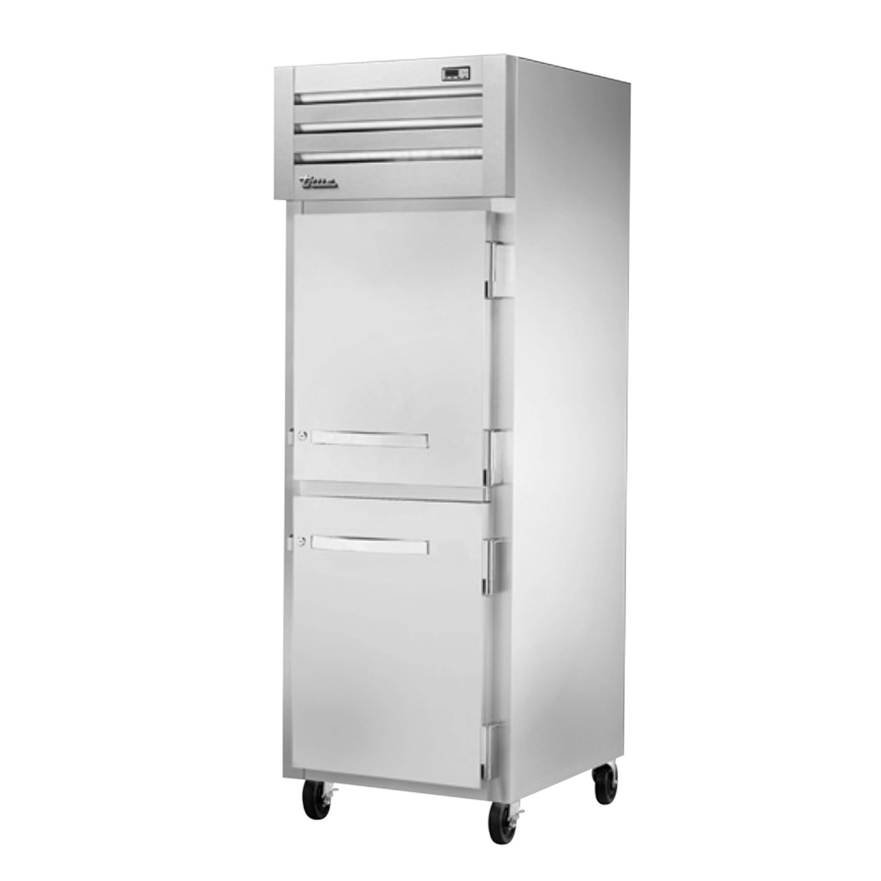 True Manufacturing STR1F-2HS-HC Spec Series 1 Section Freezer with Half Height Solid Doors - All Stainless