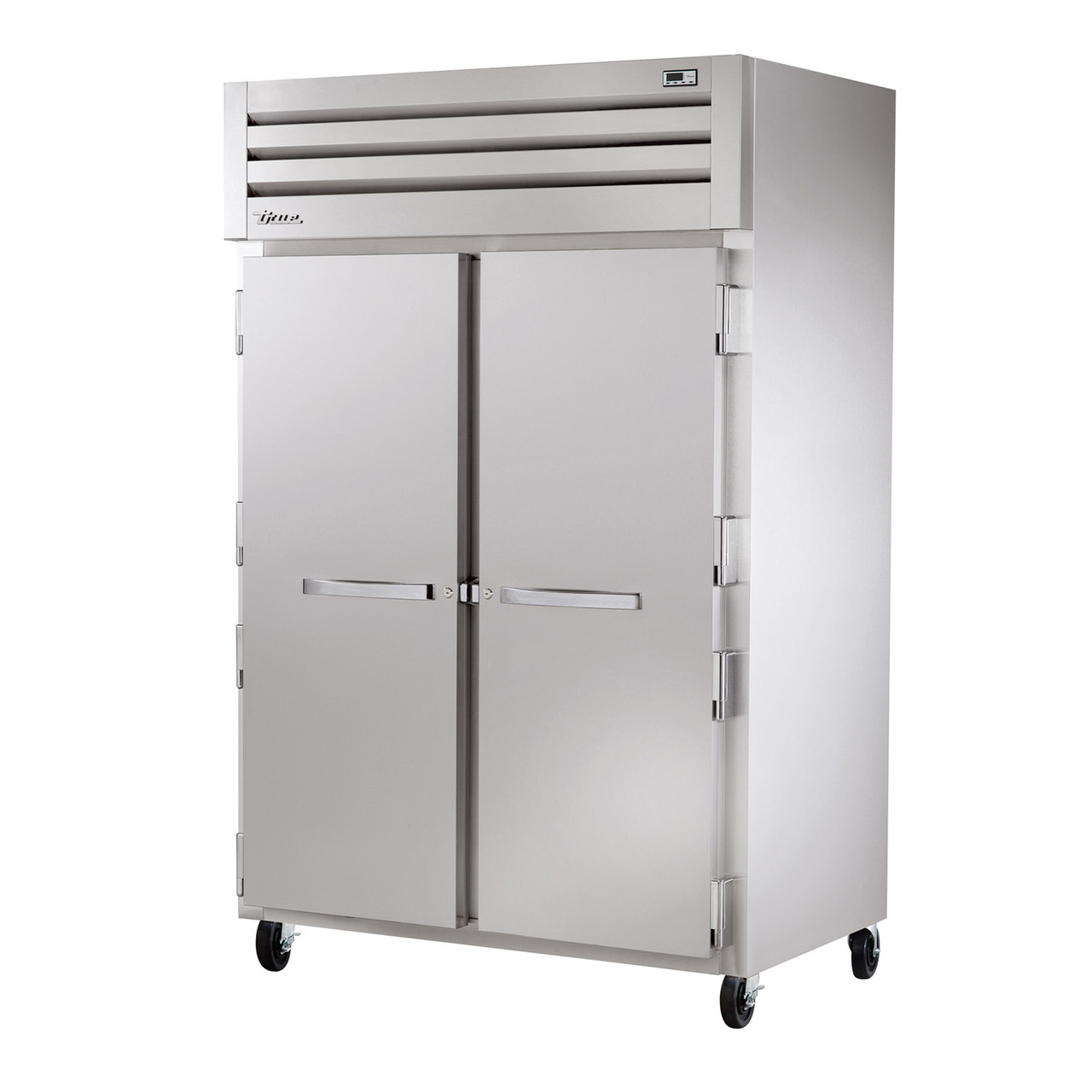 True Manufacturing STG2H-2S Spec Series 2 Section Heated Reach In Cabinet with Solid Doors - Aluminum Sides & Interior