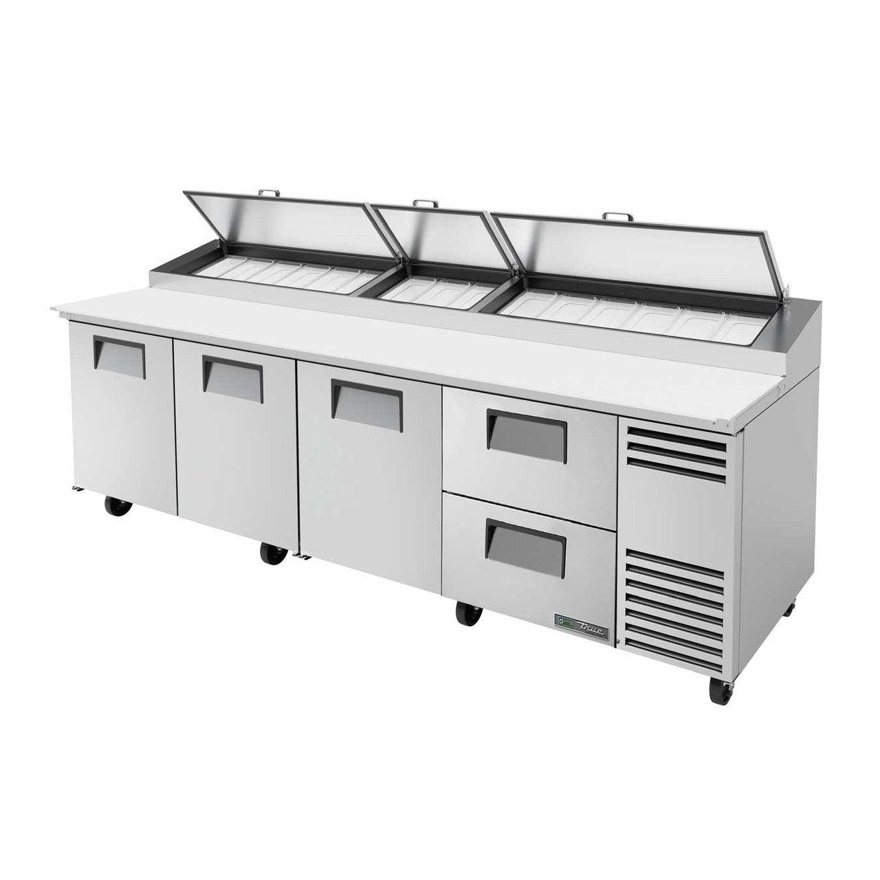 True Manufacturing TPP-AT-119D-2-HC 119" Pizza Prep Table - 2 Drawer & 3 Door