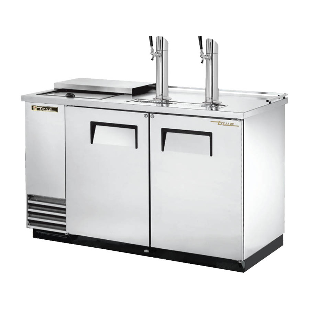 True Manufacturing TDD-2CT-S-HC Direct Draw Beer Dispensers - All Stainless - 2 Kegs - Club Top - 59"