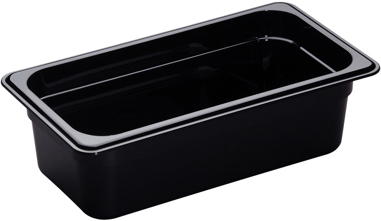 Cambro 34HP110 1/3 Size High Heat X-Pan - 4" Deep - Black Onyx