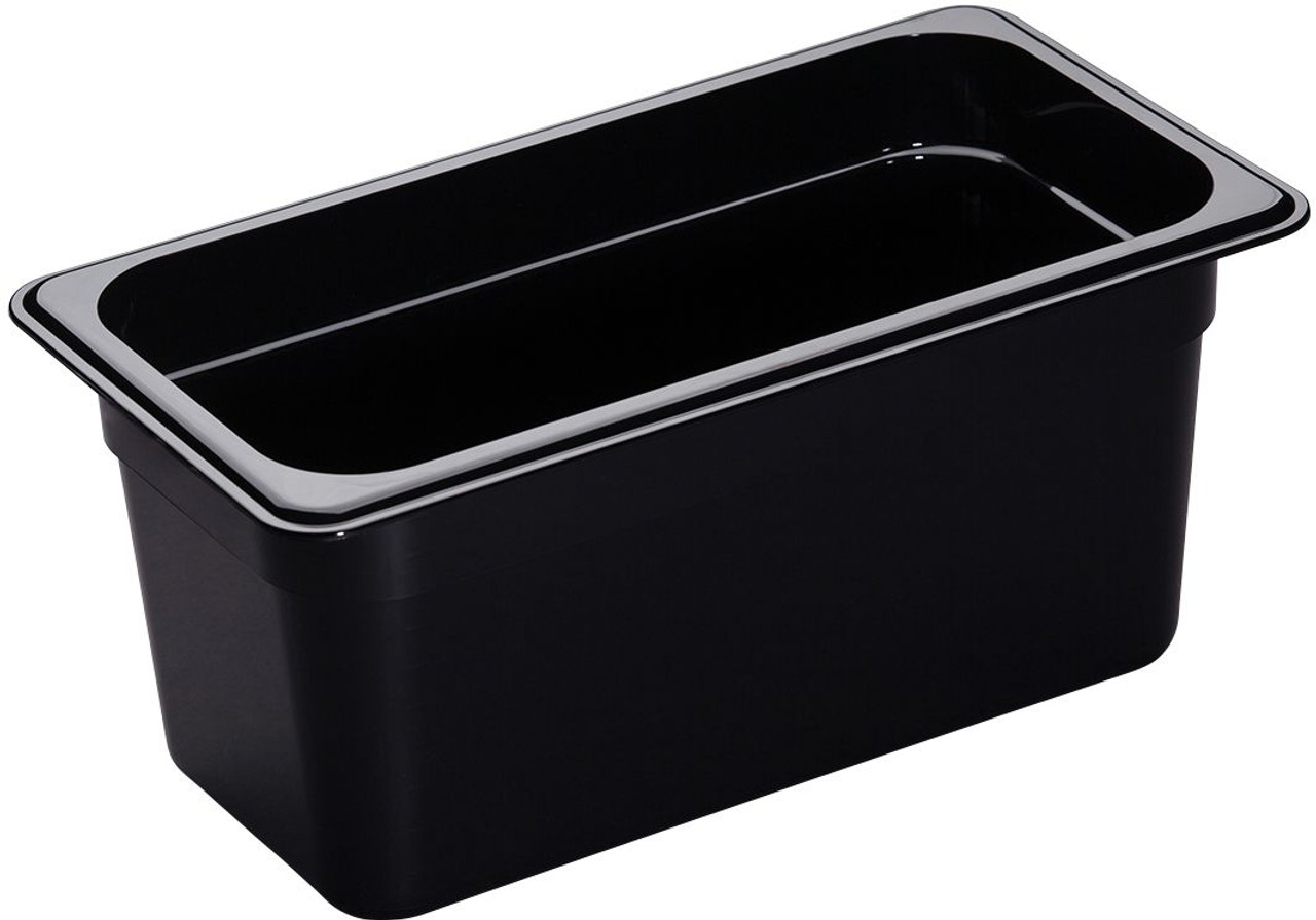 Cambro 36HP110 1/3 Size High Heat X-Pan - 6" Deep - Black Onyx