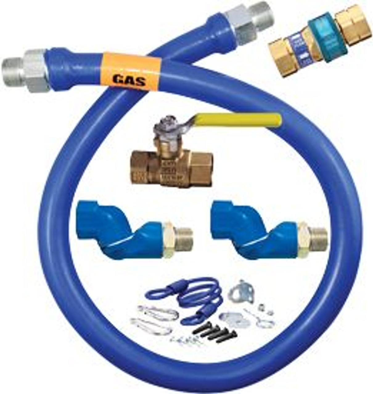 Dormont 1675KIT2S36 36" x 3/4" Gas Hose w/ Dual Swivel Max for Movable Equipment