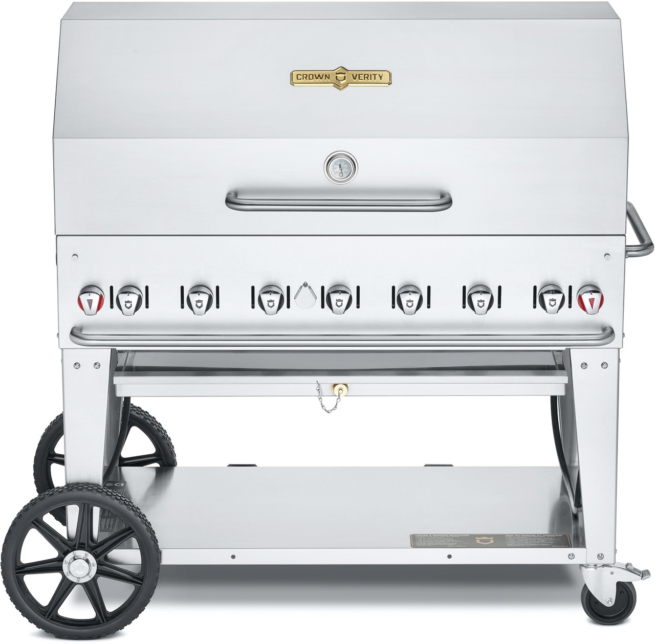 Crown Verity CV-MCB-48RDP-LP 48" Outdoor Mobile Grill with Roll Dome - LP Gas