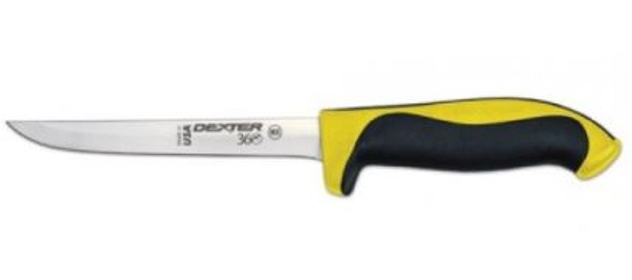 Dexter S360-6FY-PCP 6" Boning Knife - 360 Series - Flexible Narrow Blade - Yellow Poly Handle