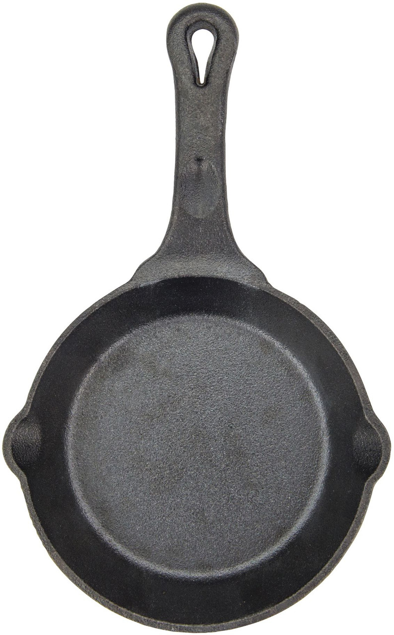 Winco CAST-6 6" Cast Iron Skillet - Fire Iron