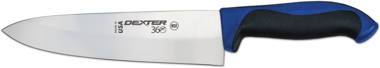 Dexter S360-8C-PCP 8" Cooks Knife - 360 Series - Blue Poly Handle