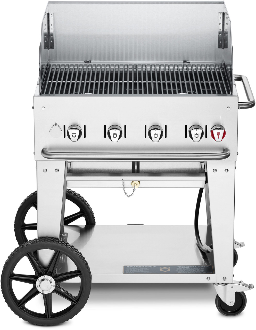 Crown Verity CV-MCB-30WGP-NG 28" Outdoor Mobile Grill with Wind Protection -NG