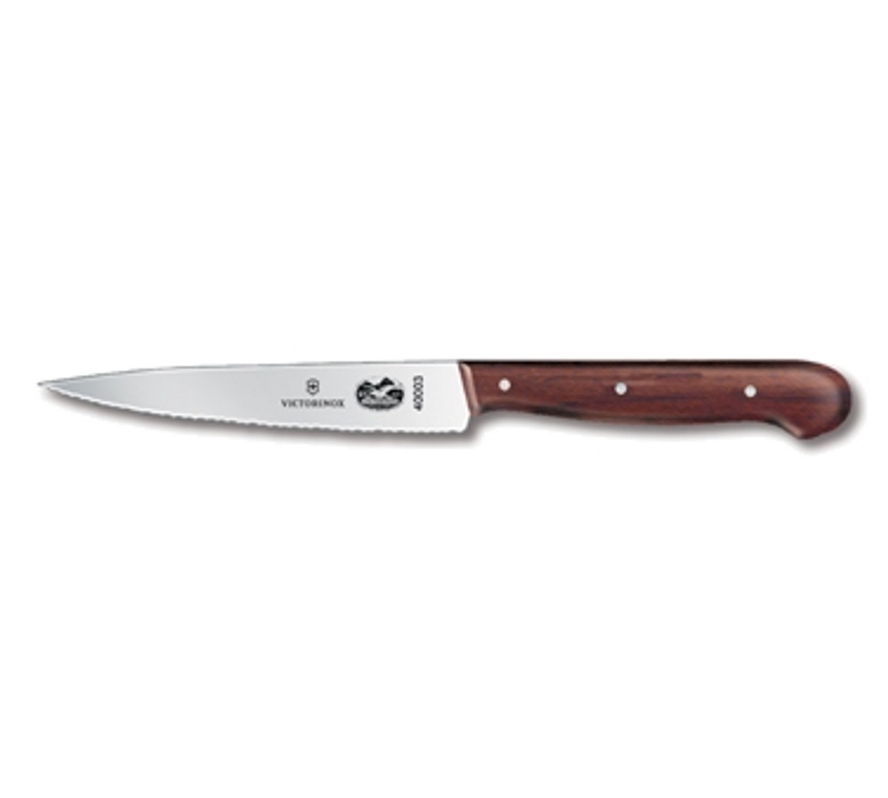 Victorinox 5.2030.12 4 3/4" Steak Knife - Spear Point w/ Wavy Edge -Rosewood