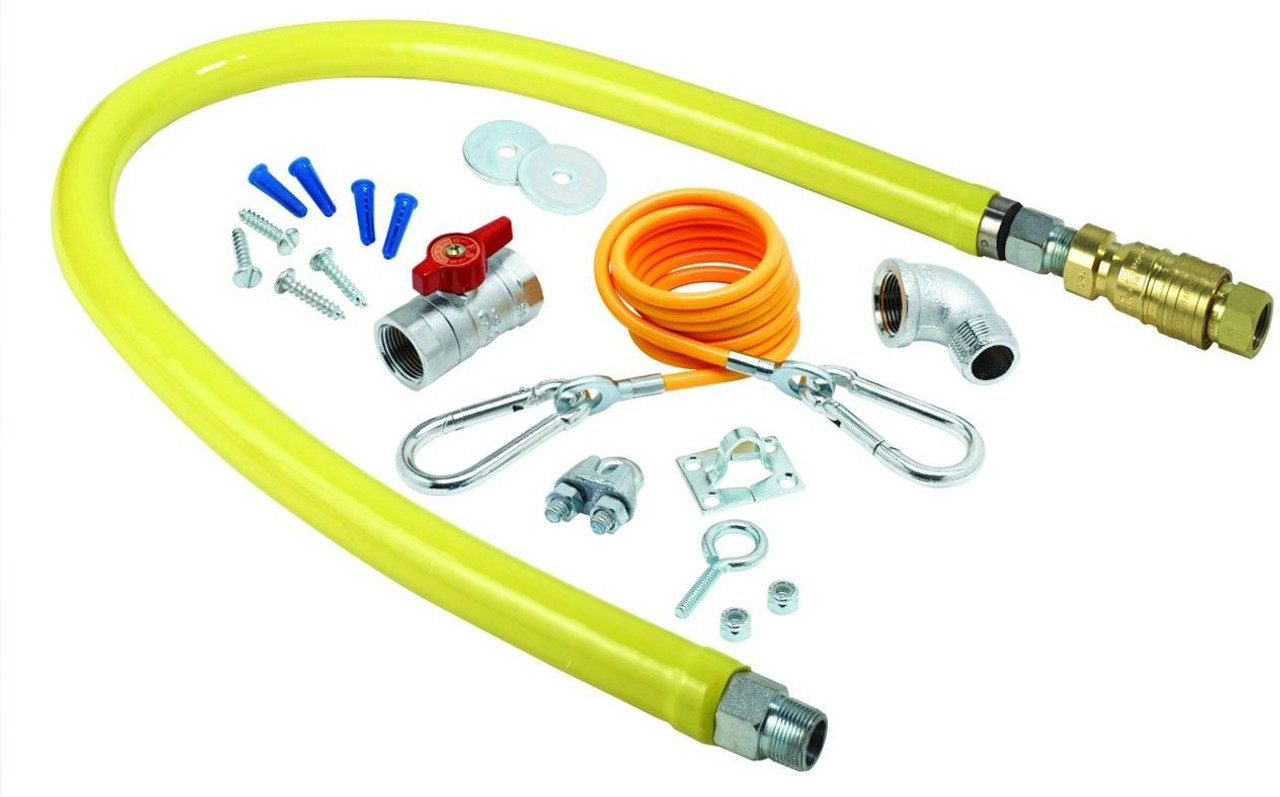 T&S Brass HG-4D-36K Quick Connect Gas Hose - 36" x 3/4"