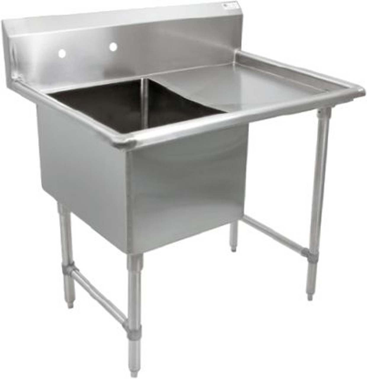 John Boos 1B184-1D18R 44" One-Compartment Sink w/ 18" Right Drainboard