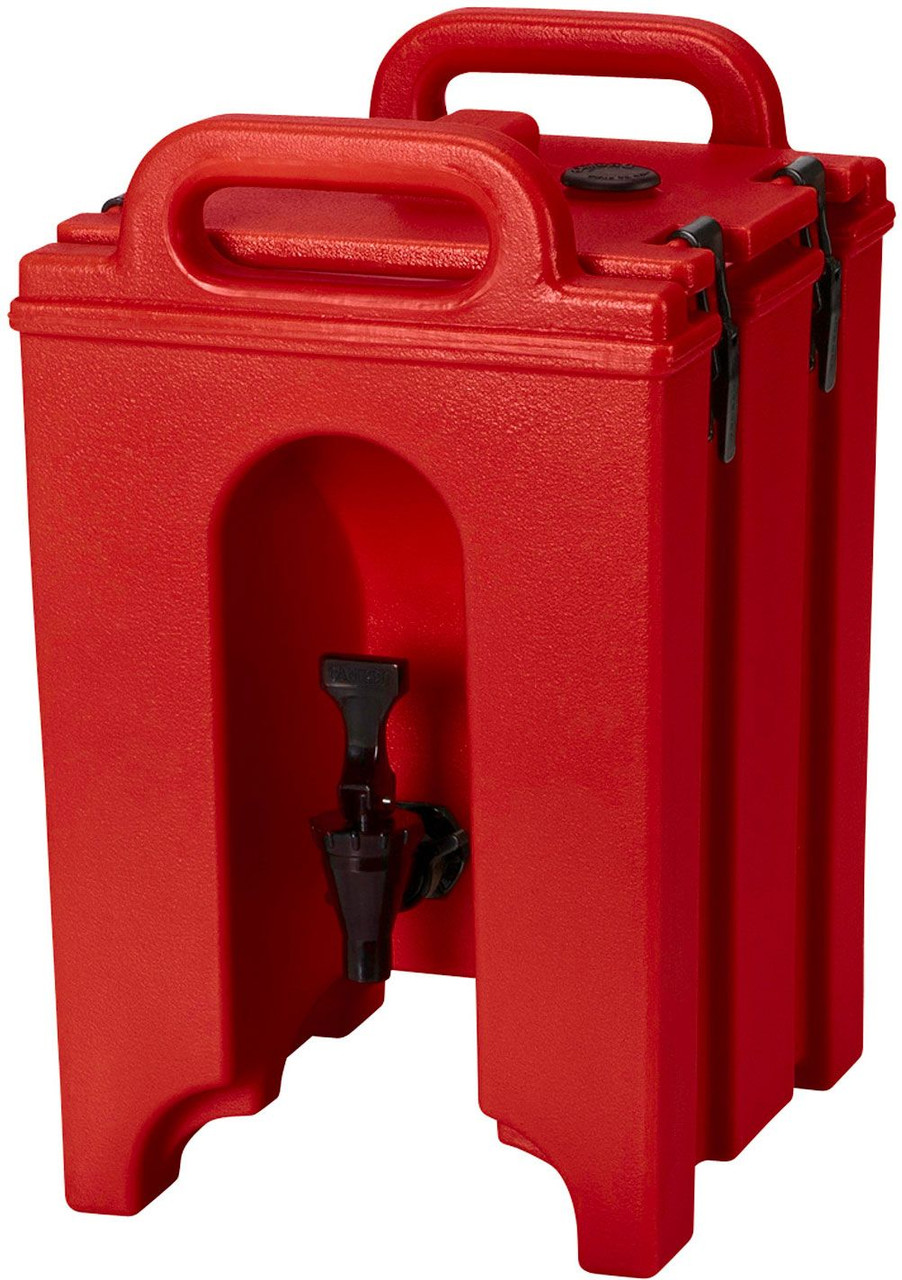 Cambro 100LCD158 1.5 Gallon Camtainer Beverage Carrier - Red