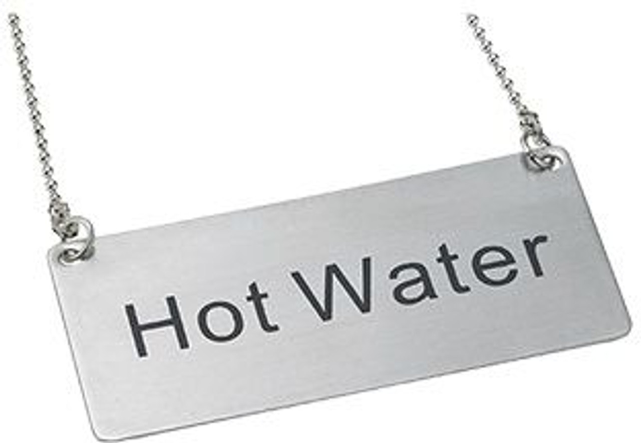 Winco SGN-204 Hot Water Beverage Chain Sign