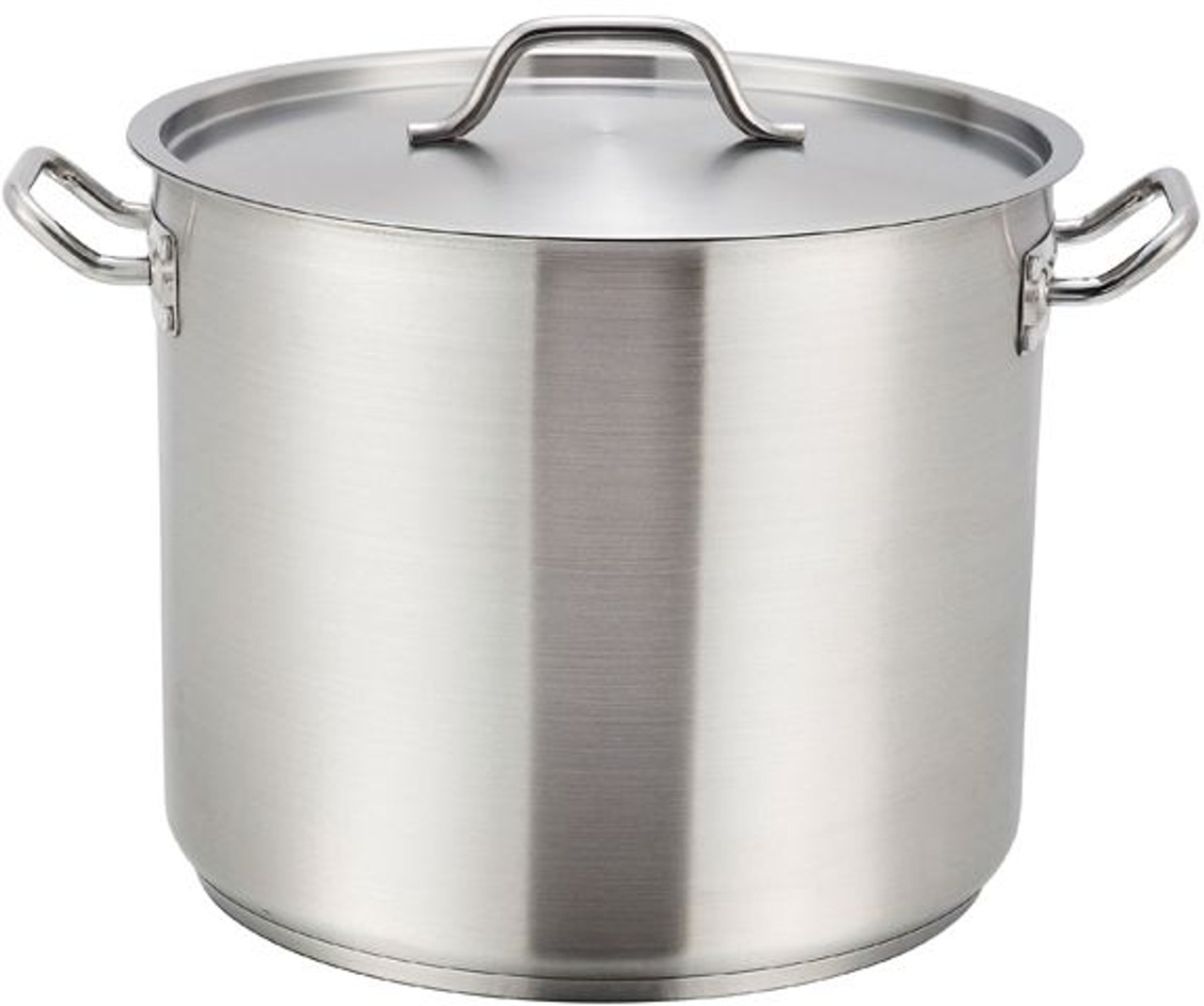 Winco SST-40 40 Qt. Induction Stock Pot with Cover