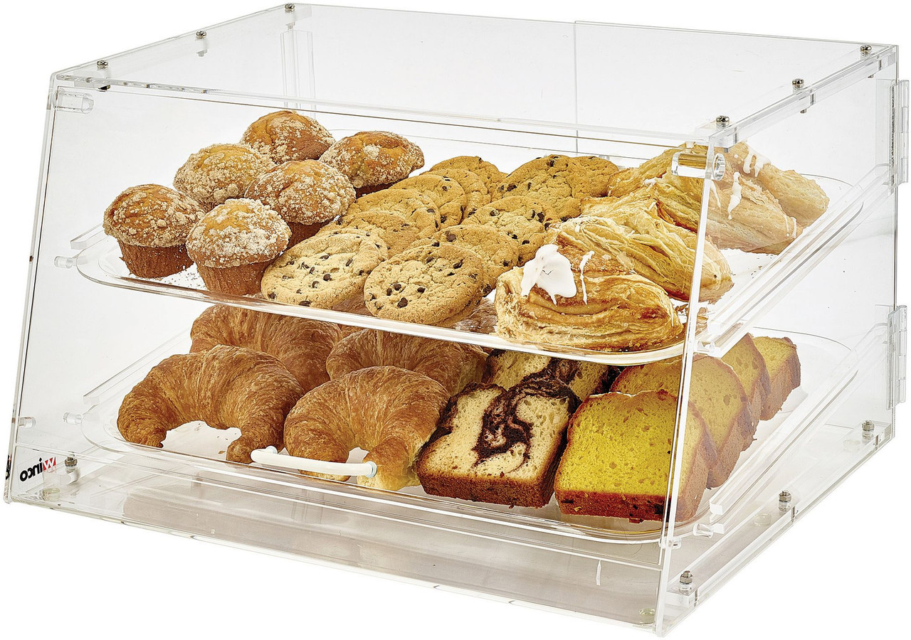 Winco ADC-2 2 Tier Acrylic Display Case - 21" x 18" x 12"