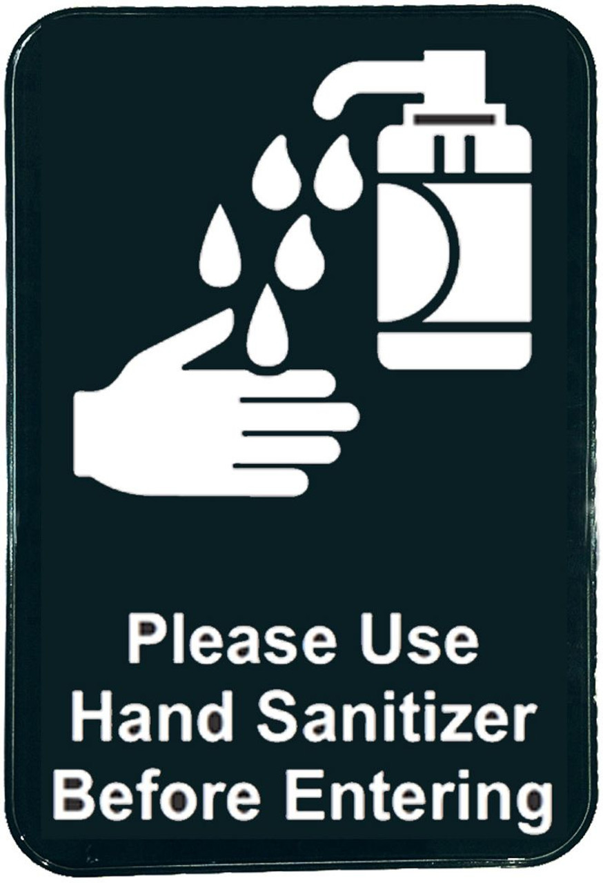 TableCraft 10594 9" x 6" Please Use Hand Sanitizer Plastic Sign