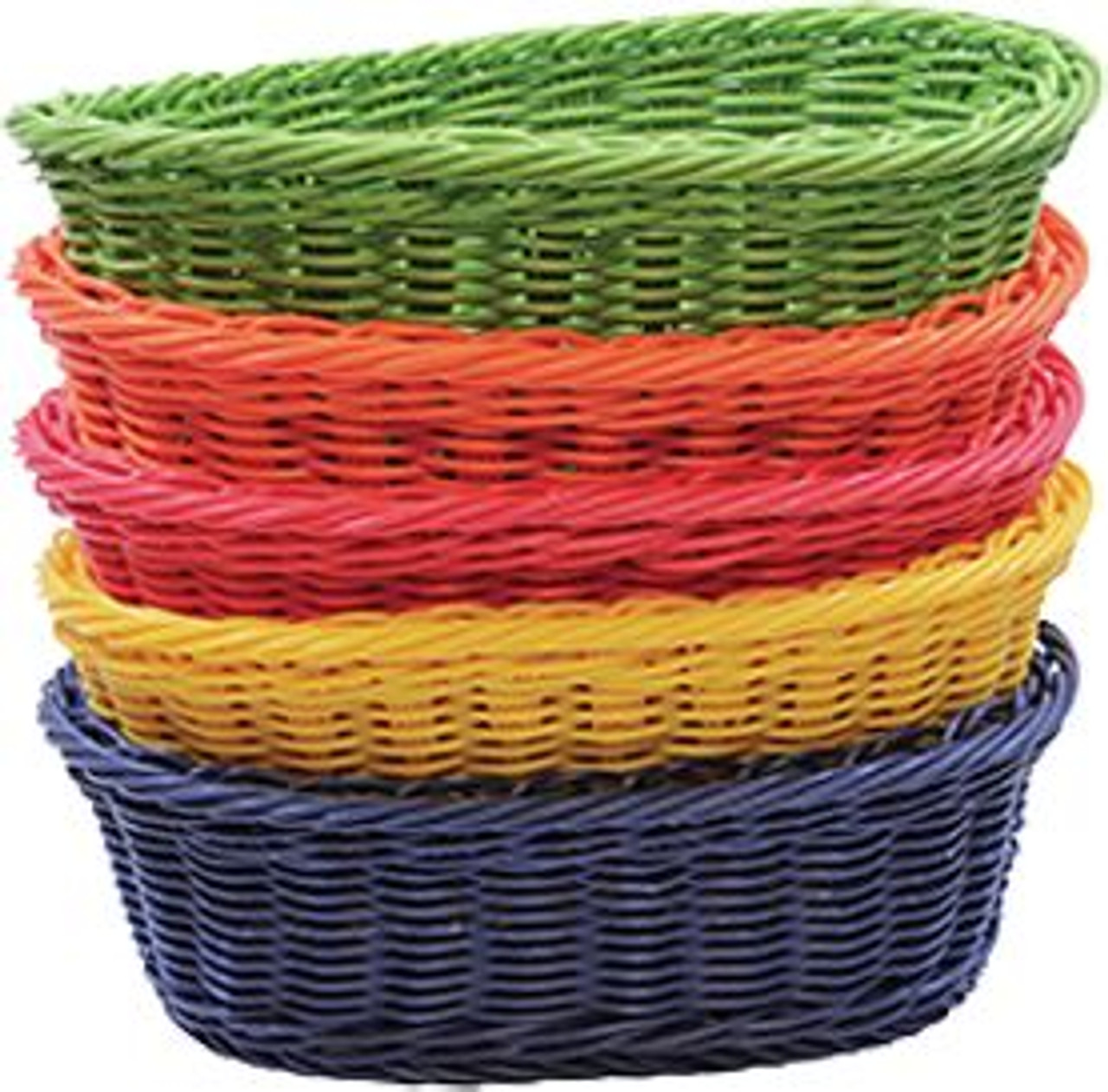 TableCraft HM1174A Oval Hand-Woven Basket - Assorted Colors