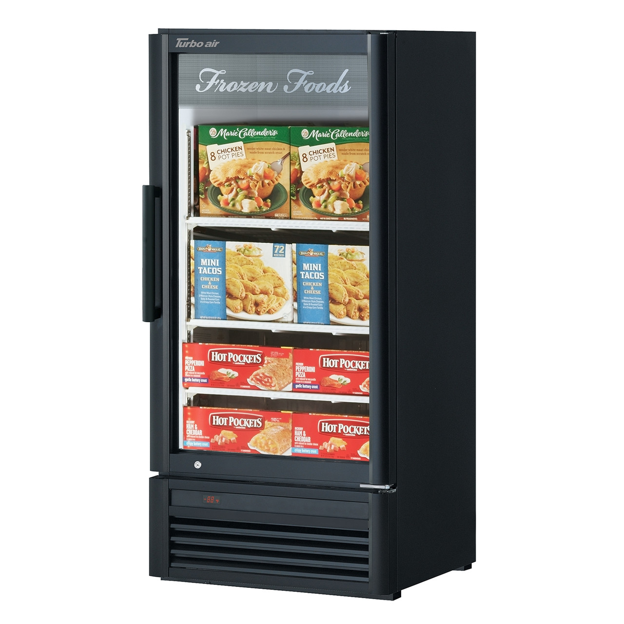 Turbo Air TGF-10SD-N 1 Section Merchandiser Freezer 7.92 Cu. Ft. -Super Deluxe Series